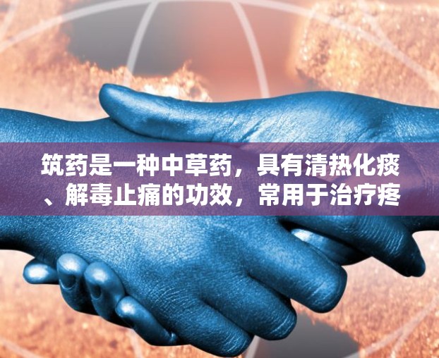 筑药是一种中草药,具有清热化痰、解毒止痛的功效,常用于治疗疼痛、发热、咳嗽等症状。如果您有类似症状,可以考虑使用筑药制成的丸药,但需注意避免使用可能导致副作用的药物 筑药是一种中草药,具有清热化痰、解毒止痛的功效,常用于治疗疼痛、发热、咳嗽等症状。如果您有类似症状,可以考虑使用筑药制成的丸药,但需注意避免使用可能导致副作用的药物