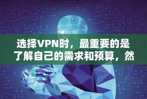 选择VPN时,最重要的是了解自己的需求和预算,然后根据这些因素选择合适的服务。以下是一些选择VPN的步骤和建议 选择VPN时,最重要的是了解自己的需求和预算,然后根据这些因素选择合适的服务。以下是一些选择VPN的步骤和建议